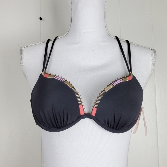 NWT Victoria's secret  gorgeous strappy Bikini top size 34A - Picture 1 of 14